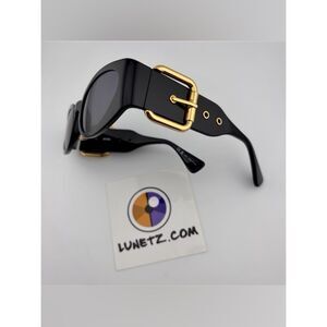 Moschino Black Sunglasses with Gold Buckle Accent